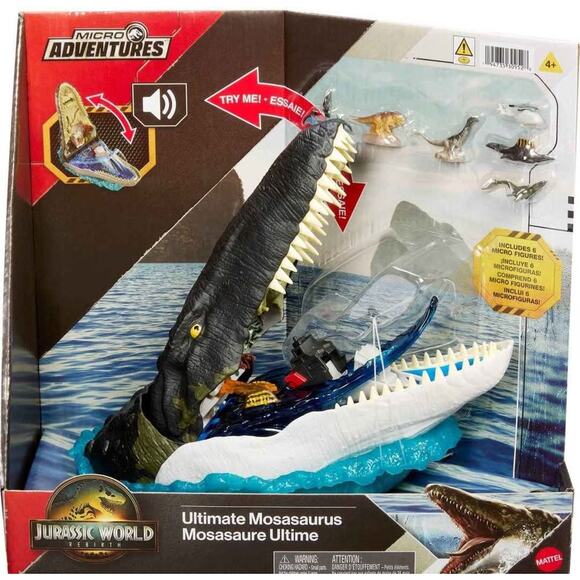 Jurassic World Rebirth Deluxe Mosasaurus Playset, 7 Interactive Features & Sound - Picture 1 of 6